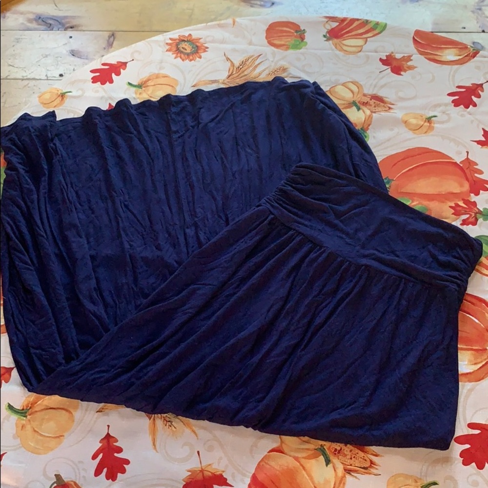 Strapless  ankle length dress